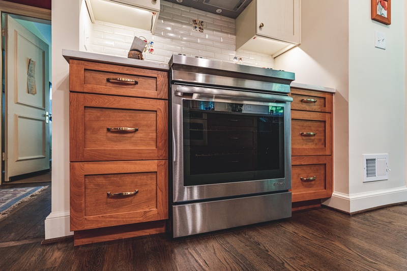 Custom kitchen range and cabinetry